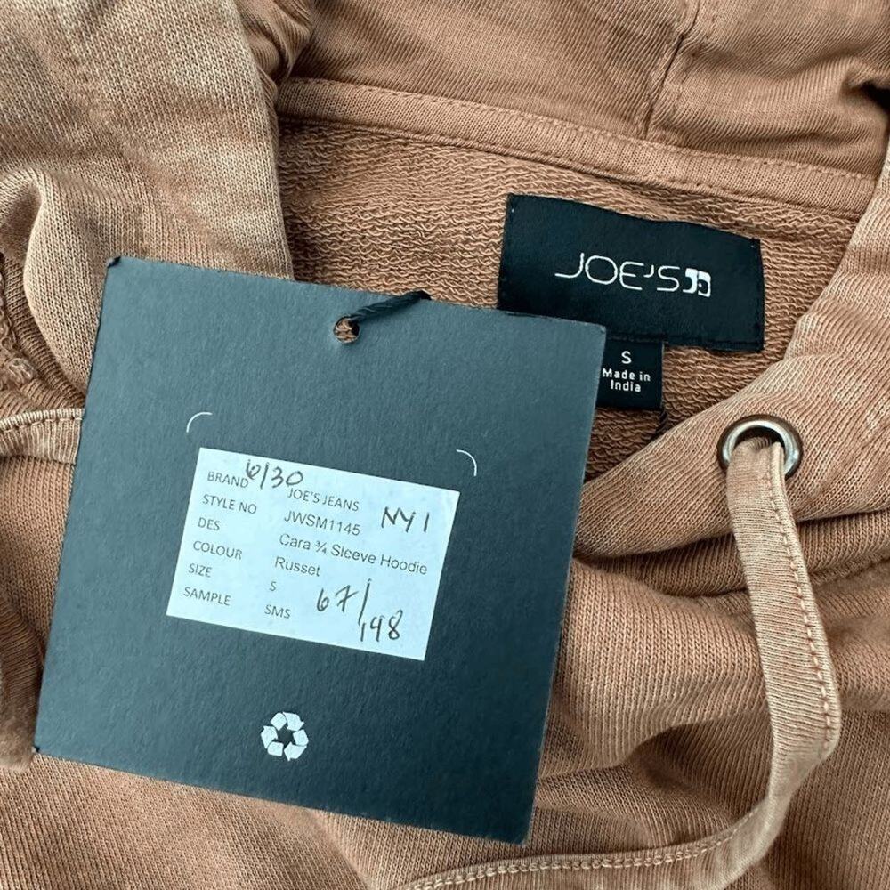 Joe’s Jeans Russet Brown Cropped Hoodie Size S NWT - Picture 10 of 10